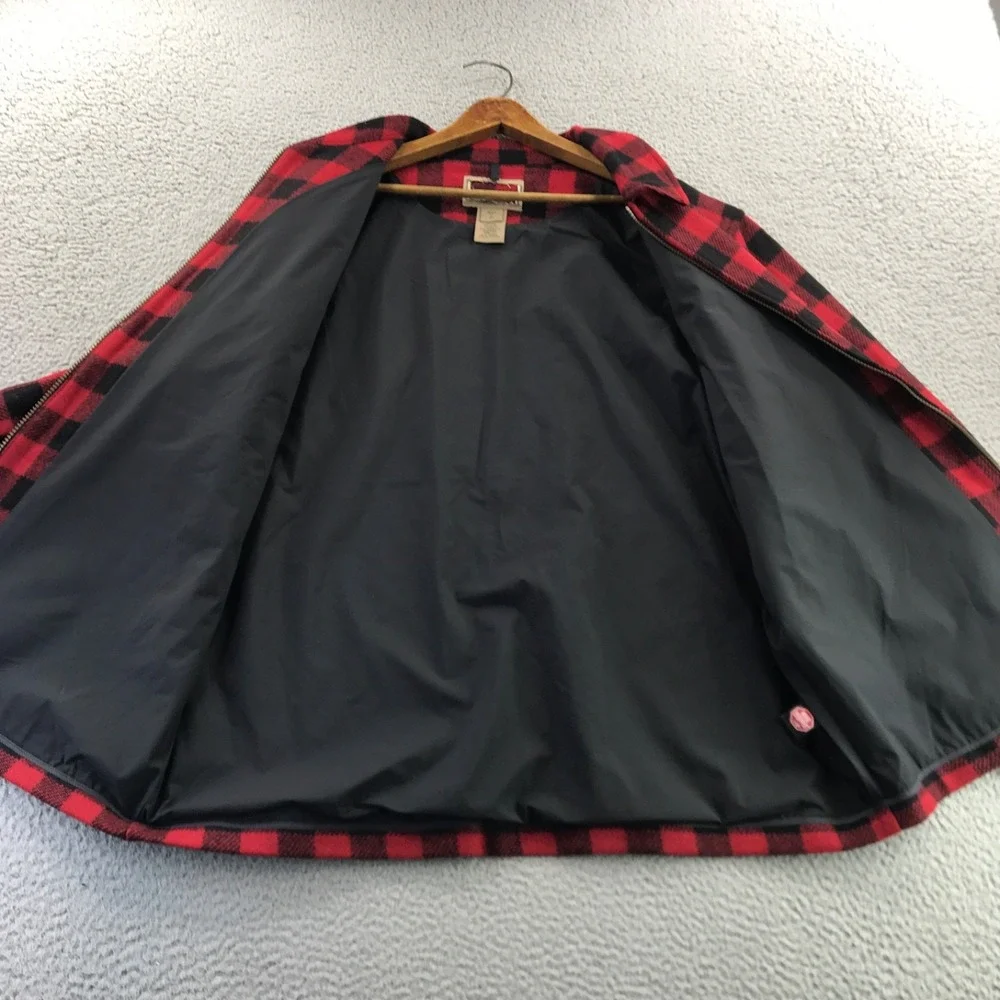 LL Bean Jacket Mens L Red Black Maine Guide Wool Shirt Jac Buffalo Plaid NEW